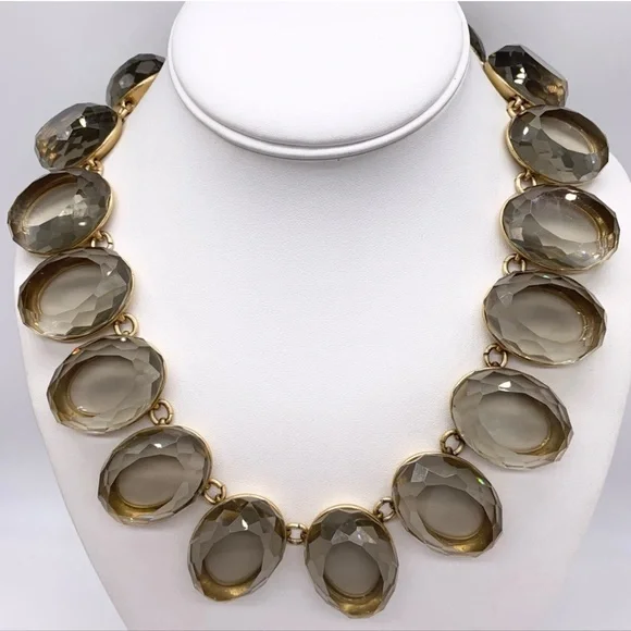 J. Crew Bold Smoky Jeweled Necklace - Picture 1 of 5